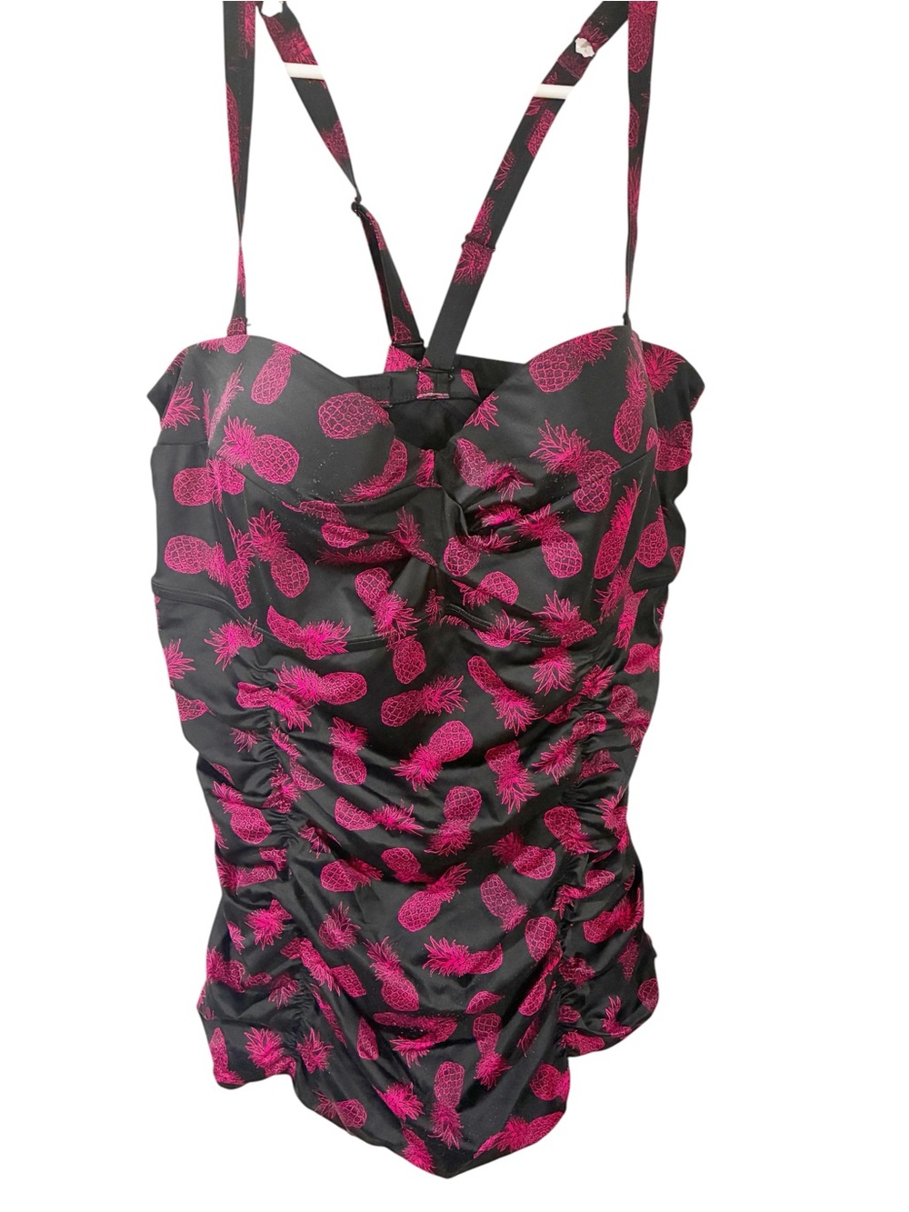 Torrid Plus Size Pink Pineapple Tankini Swim Top Size 4X